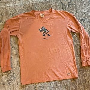 Life is Good Men’s Longsleeve Tee with Football player